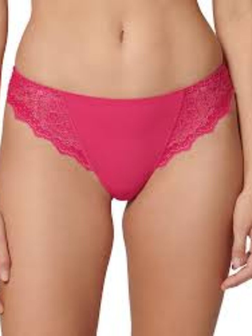 SIMONE PERELE Caresse Tanga Thong Panties in Teaberry Pink Size XL Brand New NWT